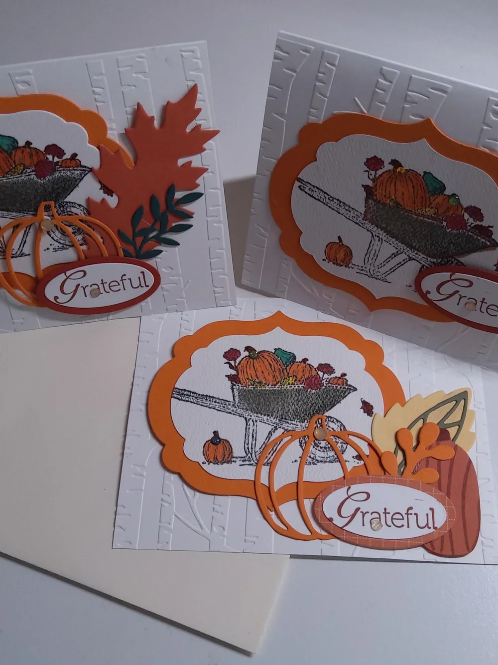 Handmade Grateful Fall Cards Set Of 3